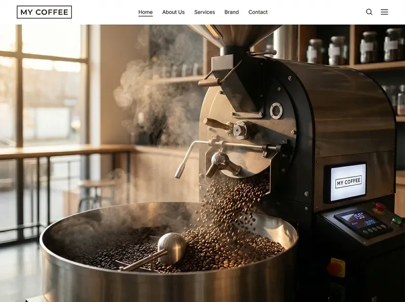 פולי קפה בתהליך קלייה